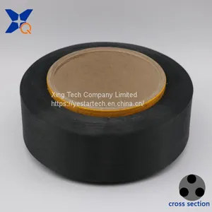 Conductive Carbon Inside Black Polyester Fiber Filaments 20D/4F for Anti-Static Fabric/garment/ESD Gloves-XTAA192 thumbnail-1