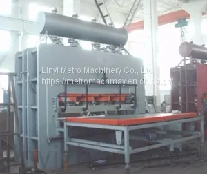 Short Cycle Melamine Laminating Hot Press for HDF Laminate Flooring, Furniture thumbnail-2