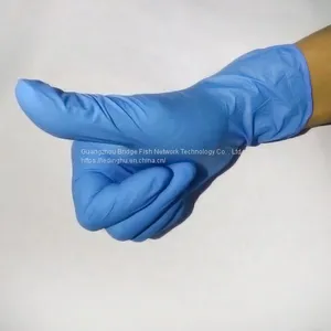 Wholesale Blue Powder Free Non-Medical Nitrile Gloves With High Quality Disposable NItrile Gloves thumbnail-3