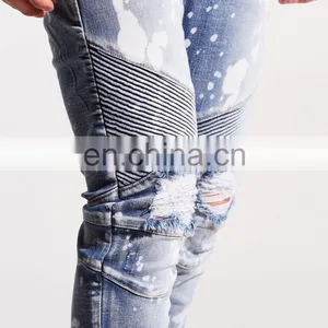 DiZNEW Custom Patchwork Unbranded Ripped Skinny Jeans For Men thumbnail-6