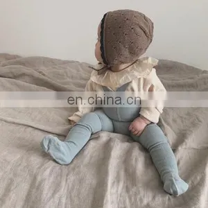 2020 Korean Children's Clothing Ins Wind Autumn Baby Knitted Overalls With Foot Socks Men and Women Baby Socks thumbnail-4