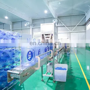 Stainless Steel Automatic Electrical Complete 3in1 5 Gallon 6 Head Plastic Bottled Pure Drinking Mineral Water Filling Machine thumbnail-4