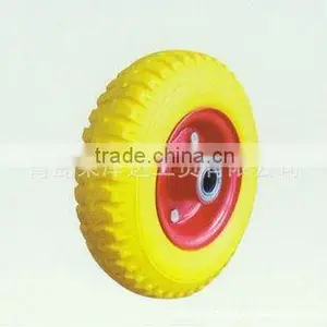 Without Air Rubber Wear-resisting Flat Free PU Wheel YPU001 thumbnail-1