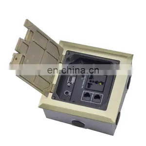 Stainless Steel Under Ground Power and Data Floor Socket Box thumbnail-1
