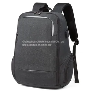 Men Casual Lightweight Mochilas Computer Usb Smart Waterproof Mochilas Rucksack 19 Inch Bag Black Laptop Backpack thumbnail-3