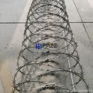 CBT-60 Razor Barbed Tape Concertina 700mm Diameter Hot Dipped High Galvanized for Security Fencing Wire thumbnail-4