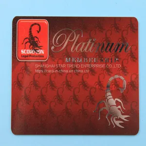 Plastic Loyalty Card With Highlighted Logo Made by Hot Stamp Gold or Silver Foil thumbnail-2