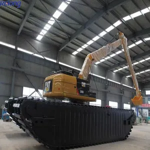 Sand Dredging Excavator With Amphibious Pontoon for Swamp Marsh and Water thumbnail-3
