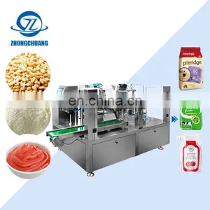 Food Product Pill Multihead Weigher Packing Filling Liquid Zipper Pouch Making Packaging Machine thumbnail-1