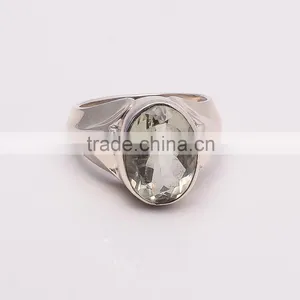 GREEN AMETHYST RING ,925 Sterling Silver Jewelry Wholesale,WHOLESALE SILVER JEWELRY,SILVER EXPORTER,SILVER JEWELRY FROM INDIA thumbnail-1