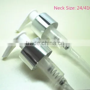 24/410 Shiny Silver Screw Neck Lotion Pump, Cosmetic Cream Pump thumbnail-1