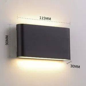Modern Minimalist LED Wall Lamp Outdoor Waterproof Courtyard Corridor Ultra-thin Living Room Bedroom Bedside Dual Head Wall Lamp thumbnail-2