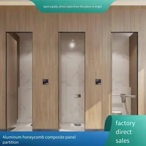 Partition Boards for Public Restrooms in Zhongjiang Dekang Hospital Hotel. Second-generation Anti-bacterial Boards in Wood Grain Color. High-density Waterproof Boards of Sanlihe Brand thumbnail-1