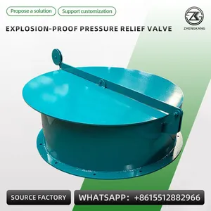 Explosion Proof Pressure Relief Valve Flameless Explosion Vent Dust Collector Safety Relief Valve For Industrial Dust Pipeline thumbnail-4