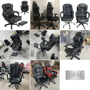 Professional Ergonomic High-Back Gaming Chair With Retractable Footrest, Adjustable Lumbar Support, and PU Leather Racing Style Office Chair. thumbnail-5