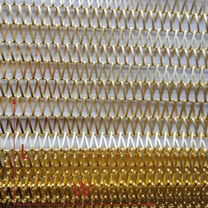 Decorative Stainless Steel Spiral Wire Mesh, Suitable for Architectural Partitions, Sizes Can be Customized. thumbnail-3