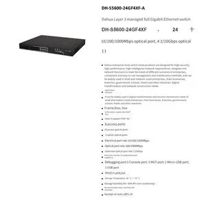 Dahua Dh-s5600-24gf4xf-a Layer 3 Managed Gigabit Ethernet Switch thumbnail-4