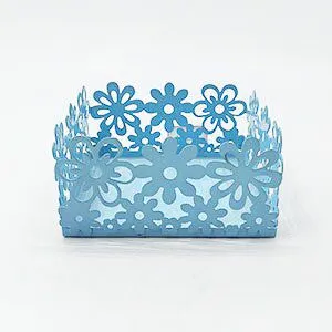 Hollow‑Out Floral Cutout Metal Planter Set, Assorted Square & Rectangular Flower Pots for Home Garden Table Decor thumbnail-2