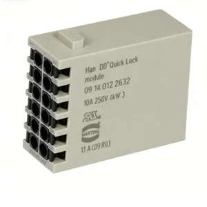 HARTING 09140122632 Han-Modular Han DD 12 Contacts Male Quick Lock Heavy Duty Rectangular Connector Module thumbnail-1