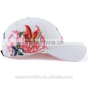 Design Your Own BUTTERFLY FLOWERS Cotton Flat Embroidery Baseball Caps thumbnail-2