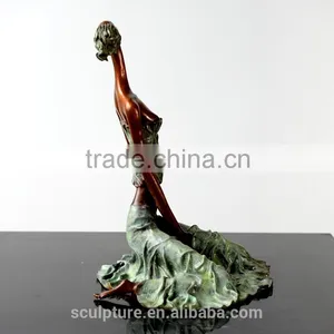 Bronze Statue Of Abstract Figure Women Elaborate Sculpture Small Home Decorative Sculpture thumbnail-6