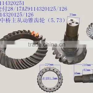 CAMC Middle Axle Driven Bevel Gear HDAZ9114320251 17AZ9114320125/126 SQ99014320125/126 I=5.73 thumbnail-1
