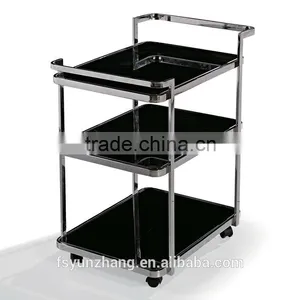 Black Glass Hotel Trolley Price thumbnail-1