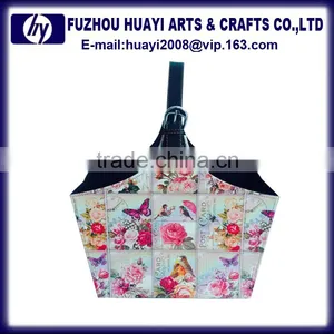 High Quality PU Leather Gift Wicker Basket Storage Hanging Basket thumbnail-4