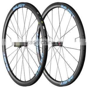 2016 Chinese New Clincher Tubeless Ready Road Rims 25mm Wide Road Bicycle Carbon Wheels 38C-TL thumbnail-1