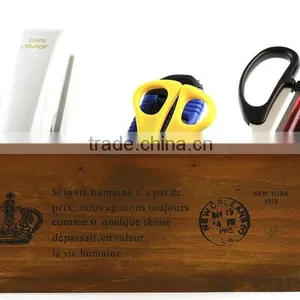 Custom Printing Wooden Desk Organizer, Printed Desk Organizer, Desk Organizer With Printing,mobile Phone Storage Box for Student thumbnail-1