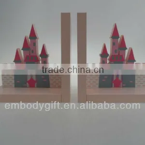 Cute Pink Alcazar Shaped MDF Bookends for Girls thumbnail-1