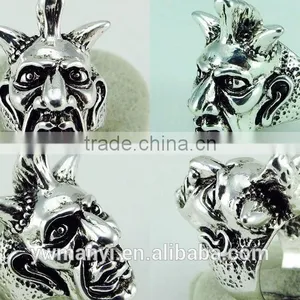 Hot Selling Fashion Jewelry Manufacturer China Direct Skull Ring Men R20 thumbnail-2