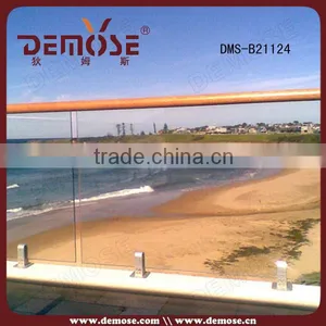 Clamp for Frameless Glass Railing Glass Wood Railing thumbnail-1