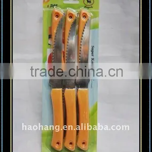 6pcs Orange Handle Color Stainless Steel Cutlery Set thumbnail-1