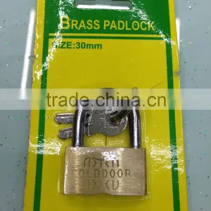 Brass Color Blister Card Packing Cheap Padlock thumbnail-3