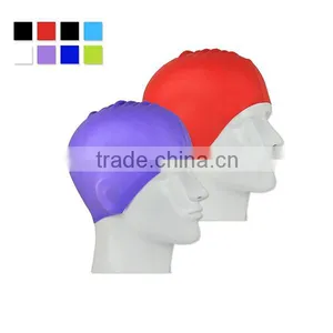 New Fashion Caps Custom Logo Kids Silicone Swim Cap thumbnail-4