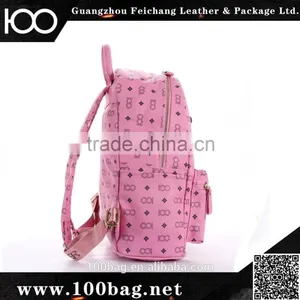 Factory Direct Sale Custom Women Washed PU Leather School Bag Vintage Washed Backpack thumbnail-3