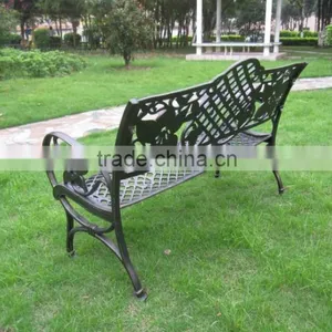 French Style Cast Aluminum Iron Metal Park Bench Garden Chair thumbnail-5