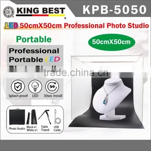 KINGBEST 50x50cm Adjustable Light Distance Light Weight Portable Lighting Photo LED Studio Shooting Tent Photo Studio Light Kit thumbnail-1