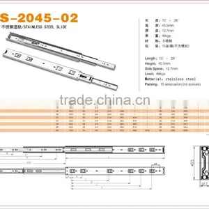 Stainless Steel Full Extension Ball Bearing Drawer Slide thumbnail-2