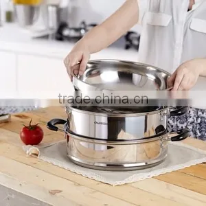 EM Brand New Design Instock OverstockMore Than 28 cm Stainless Steel Steamer/steamer&CXharms Induction Cooking Pot Fabrication thumbnail-4