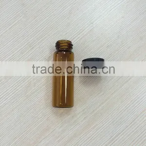 4ml Amber Color Tube Glass Bottle With Black Cap thumbnail-1