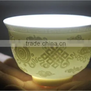 The Characteristics Of Porcelain Anaglyph Ceramic Bowl HY02 thumbnail-1
