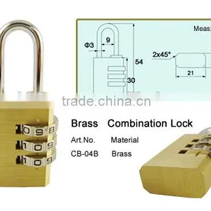 Brass Padlock Custom Combination Lock Steering Wheel Combination Lock thumbnail-1