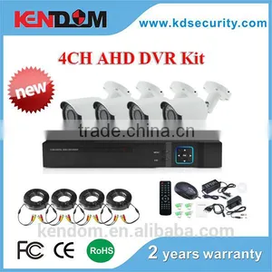 Kendom Reliable Quality 4CH Bullet CCTV DVR Kit P2P 1080P Provide Free APP thumbnail-1