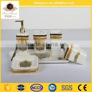 Wholesale High Quality 6pcs Ceramic Bathroom Set thumbnail-1