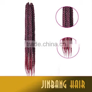 High Quality Free Modeling Synthetic Hair 24inch 120g Cubic Twist Senegalese Twist Braid thumbnail-5