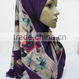 H285 New Style One Piece Hijab With Prints thumbnail-3