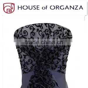 Flocking Organza Chair Sash thumbnail-1
