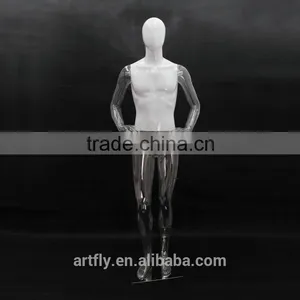 High Gloss White and Transparent Unbreakable Plastic Mannequin thumbnail-1